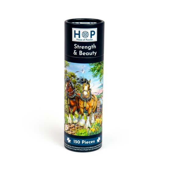 House of Puzzles Strength and Beauty Jigsaw Puzzle Tube 150 Pieces image number 1