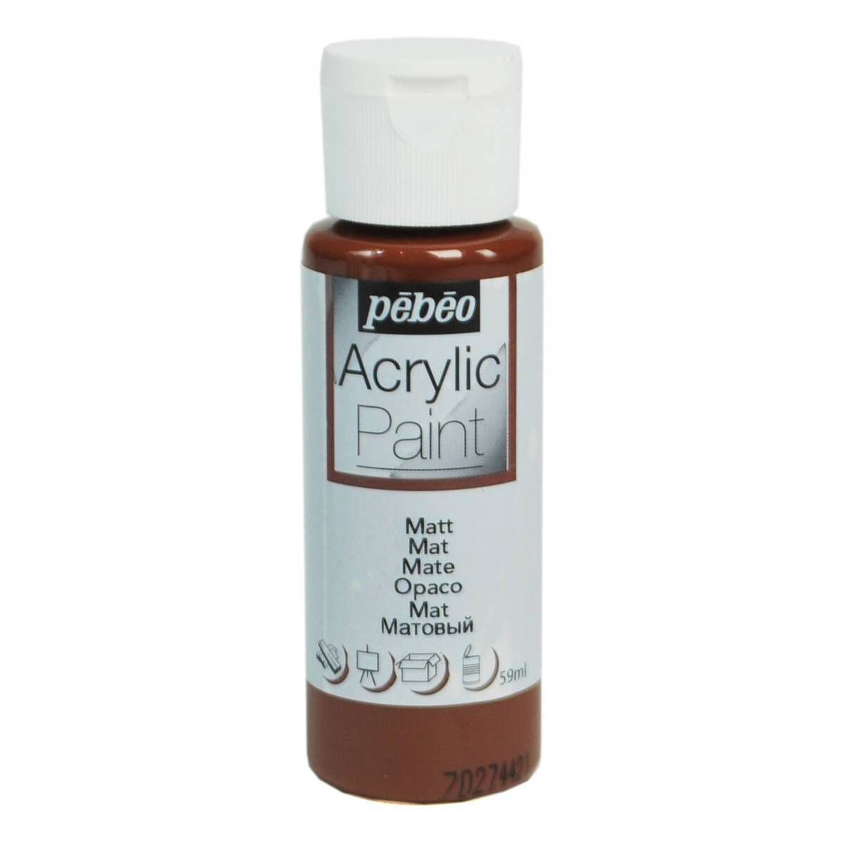 Pebeo Chocolate Matt Acrylic Paint 59ml Hobbycraft