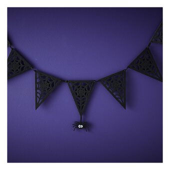 Black Felt Spider Bunting 1m