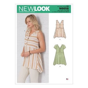 New Look Women's Top Sewing Pattern N6658