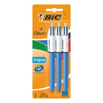 BIC 4 Colours Original Pens 3 Pack