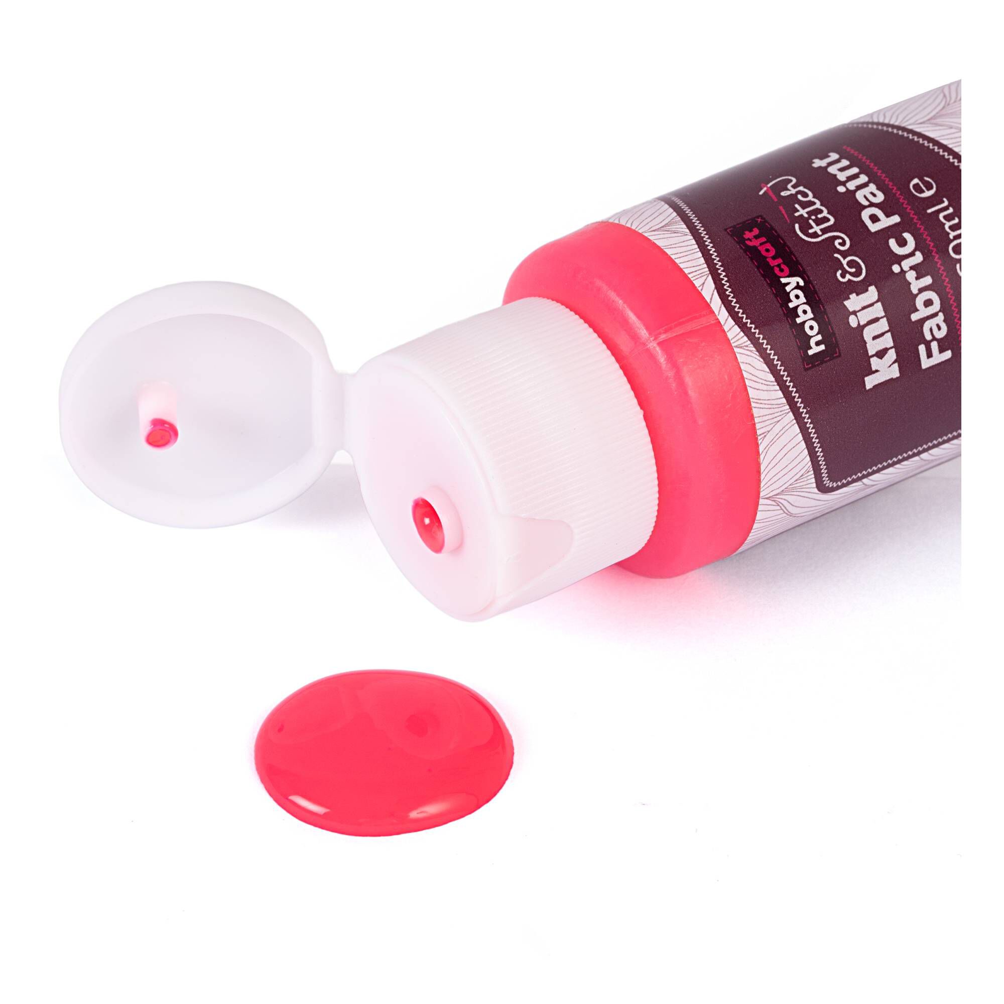 Fluorescent Pink Fabric Paint 60ml Hobbycraft