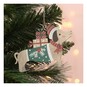 Hanging Wooden Dog Decoration 12cm image number 1