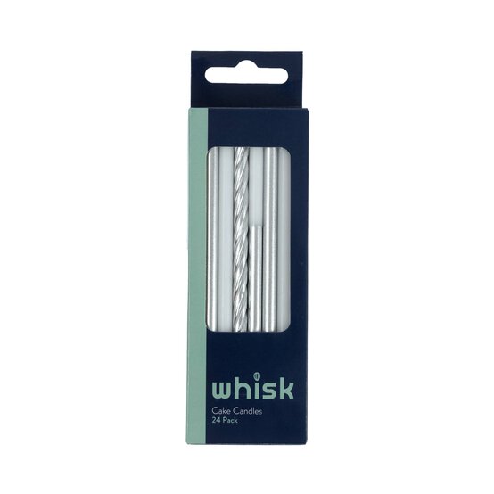 Whisk Silver Metallic Candles 24 Pack image number 5