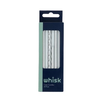 Whisk Silver Metallic Candles 24 Pack image number 5