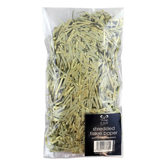 Gold Shredded Tissue Paper 20g image number 2
