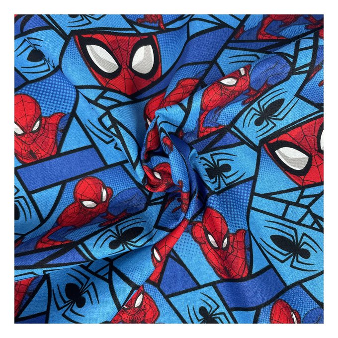 Spider-Man Mosaic Cotton Print Fabric by the Metre | Hobbycraft