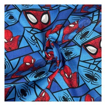 Spider-Man Mosaic Cotton Print Fabric by the Metre