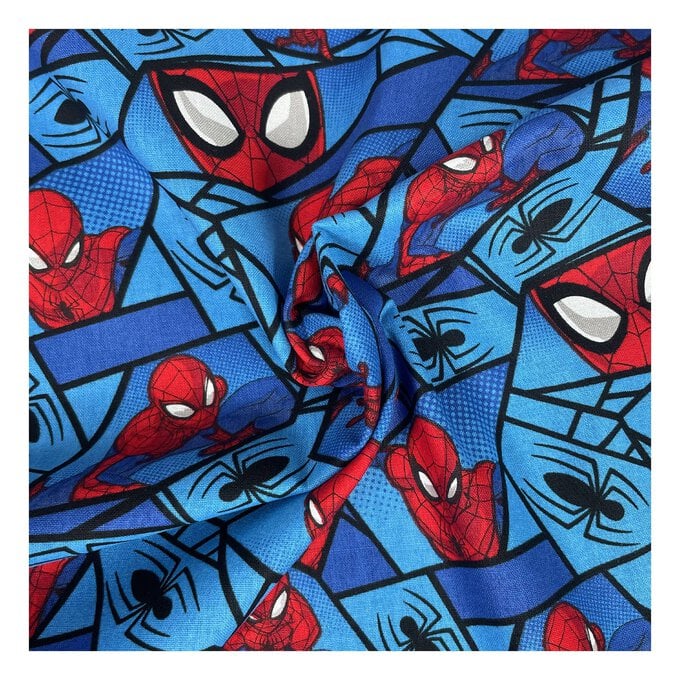 Spider-Man Mosaic Cotton Print Fabric by the Metre image number 1