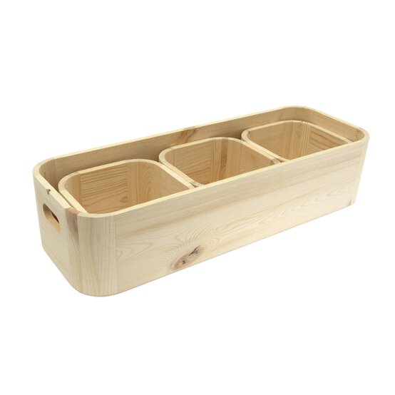 Wooden Deco Storage Set 4 Pieces image number 3