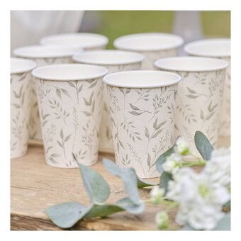 Ginger Ray Botanical Paper Cups 8 Pack image number 2