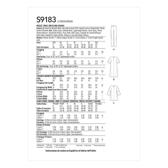 Simplicity Women&rsquo;s Separates Sewing Pattern S9183 (XXS-XXL) image number 2