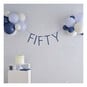 Ginger Ray Navy Fifty Balloon Bunting 1.5m image number 2