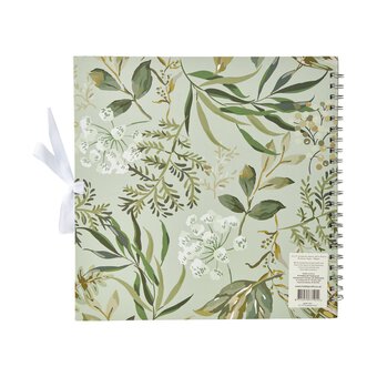 Spiral Bound Green Floral Scrapbook 12 x 12 Inches