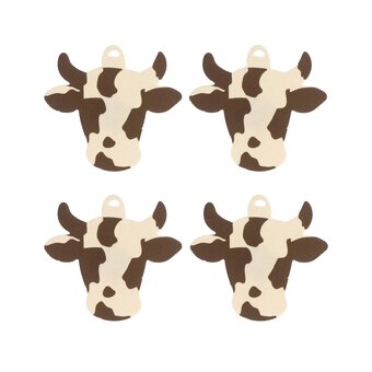 Cow Head Card Toppers 4 Pack