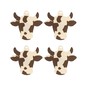 Cow Head Card Toppers 4 Pack image number 1