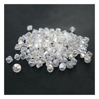 Crystal Bicone Glass Beads Clear AB
