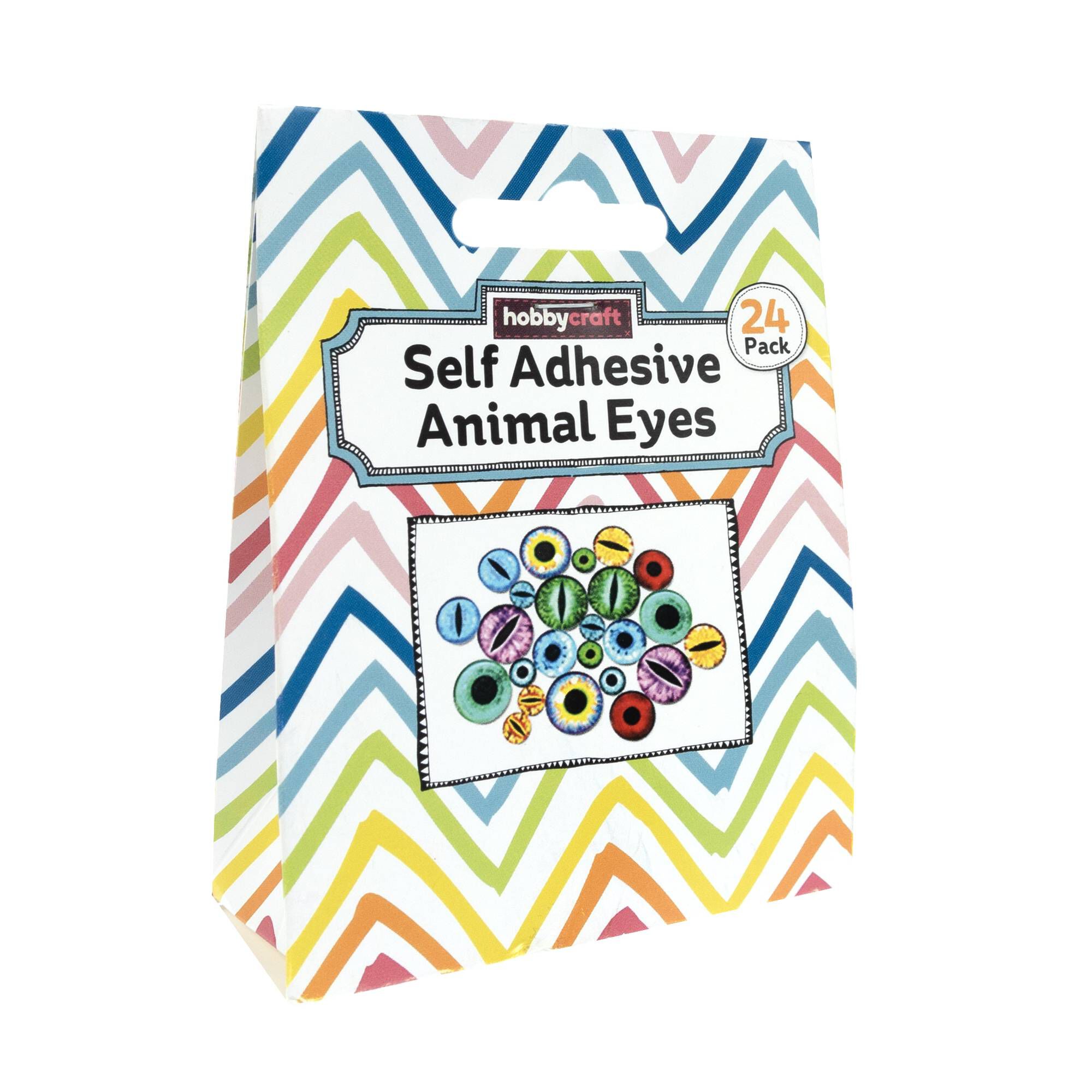 Assorted SelfAdhesive Animal Eyes 24 Pack Hobbycraft