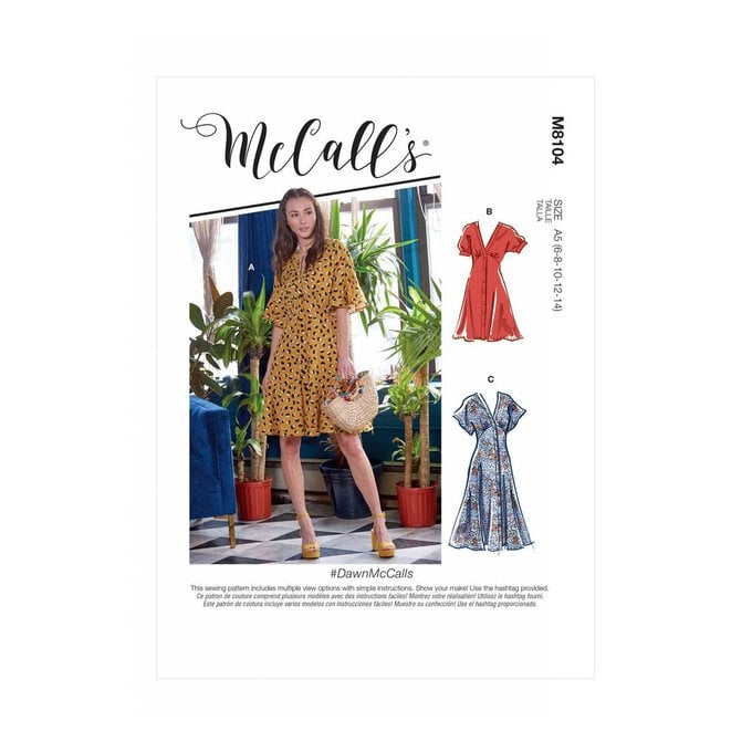 McCall’s Dawn Dress Sewing Pattern M8104 (16-24) image number 1