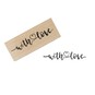 With Love Wooden Stamp 2.5cm x 6.4cm image number 1