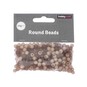 Beige Round Plastic Beads 6mm 40g image number 1