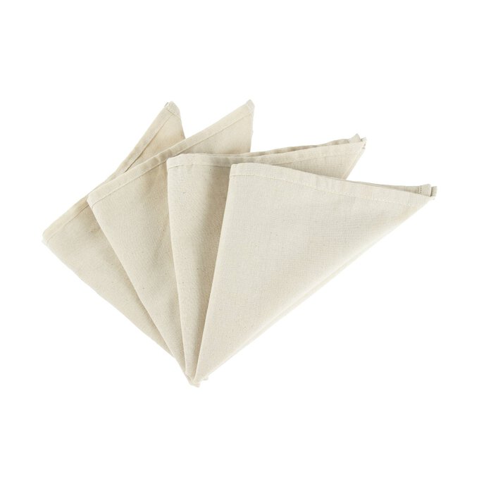 Natural Cotton Napkins 4 Pack Hobbycraft