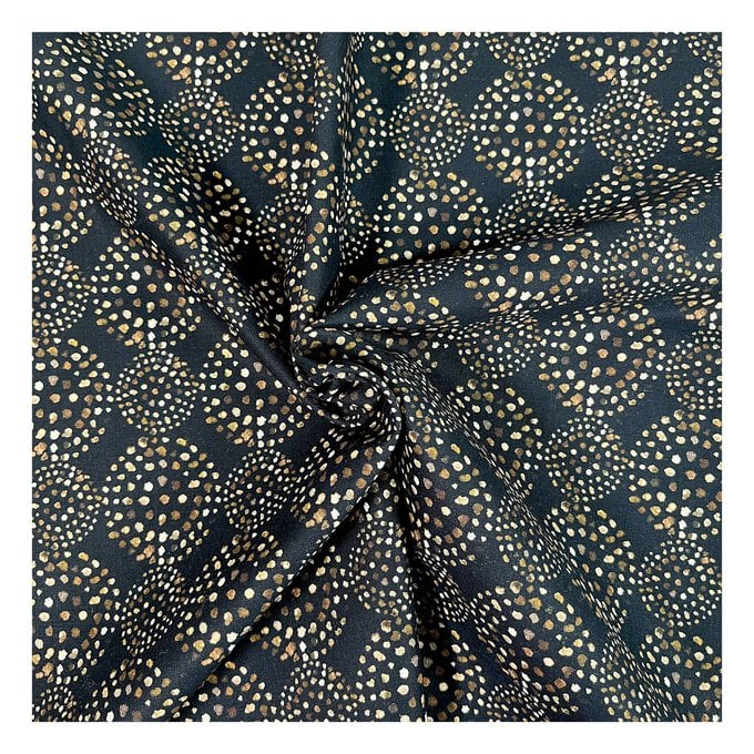 Rustic Chic Dotted Geo Cotton Print Fabric by the Metre image number 1