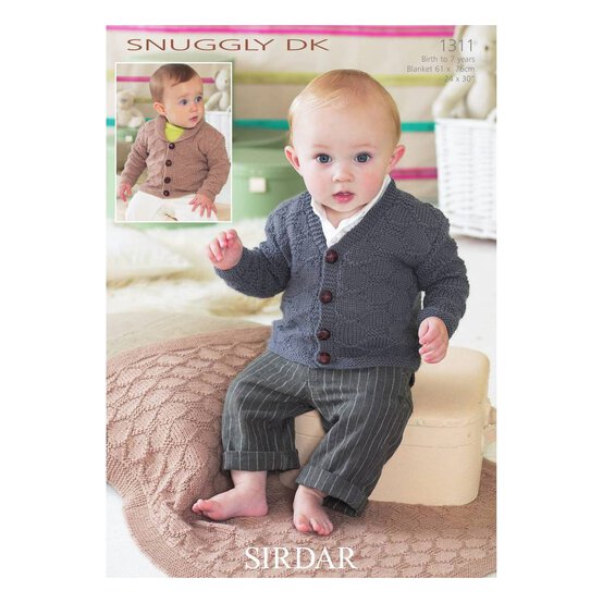 Sirdar Snuggly DK Cardigans and Blanket Digital Pattern 1311 image number 1