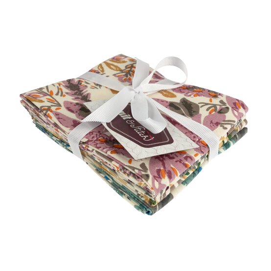 Leaf Print Cotton Fat Quarters 4 Pack image number 7
