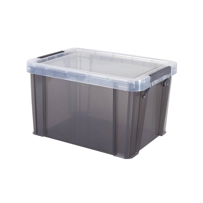 Whitefurze Allstore 5 Litre Transparent Grey Storage Box image number 1