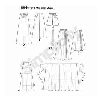 Simplicity Trousers and Skirt Sewing Pattern 1069 (4-12) image number 2