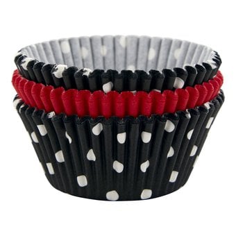 Wilton Red and Black Polka Dot Cupcake Cases 75 Pack