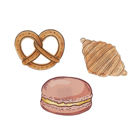 Patisserie Food Card Toppers 3 Pack image number 1
