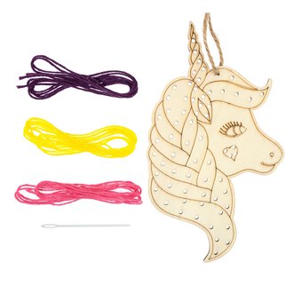 Unicorn Head Wooden Threading Kit image number 3