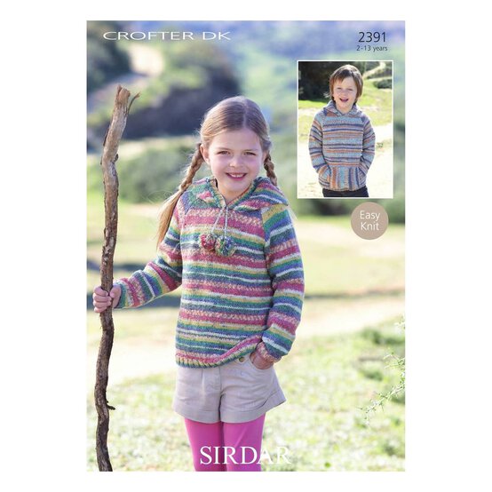 Sirdar Crofter DK Hooded Sweater Digital Pattern 2391 image number 1