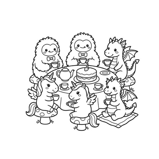 Cute Cozy Colouring: Unicorns and Friends image number 4