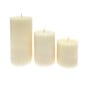 White Pillar Candles 3 Pack image number 2