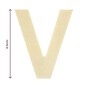 Small Wooden Letter V 6.5cm image number 4