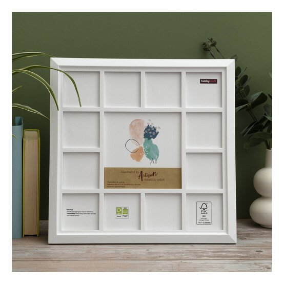 White Multi-Aperture Frame 34cm x 34cm image number 2