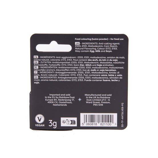 Rainbow Dust Antique Silver Shimmer Dust 3g   image number 4