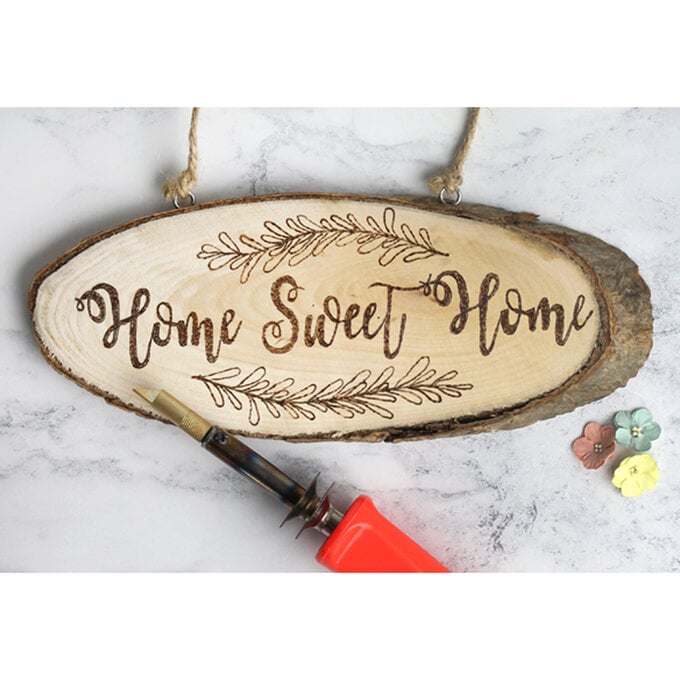How to Make a Pyrography Home Sweet Home Sign image number 1