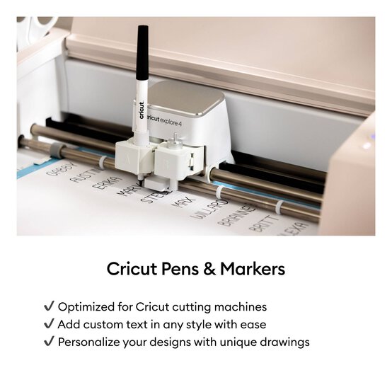 Cricut Black Fine Point Pens 5 Pack image number 4