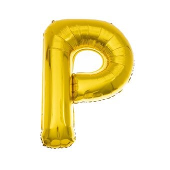 Extra Large Gold Foil Letter P Balloon