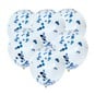 Blue Confetti Balloons 6 Pack image number 1