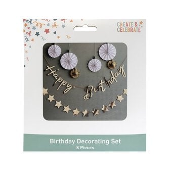 Create & Celebrate Gold Happy Birthday Decorating Set