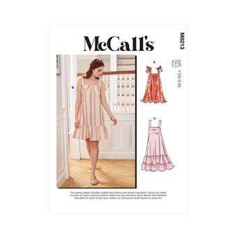 McCall's Women's Dresses Sewing Pattern M8213 (Y XS-M)