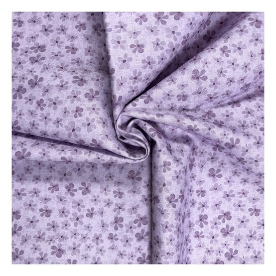 Bluebell Hollow Lilac Blender Cotton Fabric by the Metre image number 1