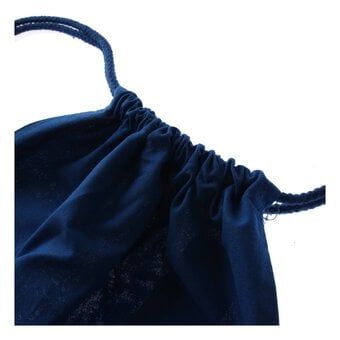 Blue Cotton Drawstring Bag image number 2