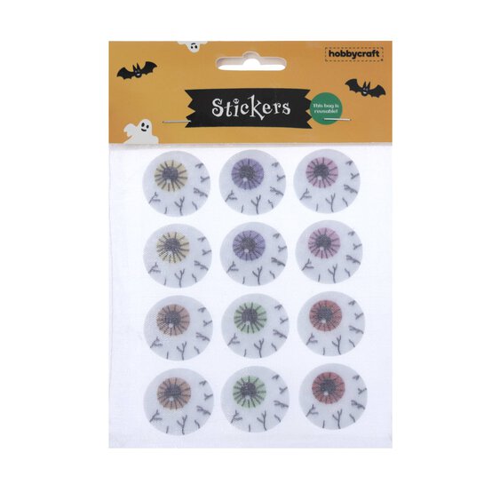 Eyeball Felt Stickers 12 Pack  image number 3