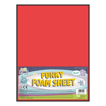 Red Funky Foam Sheet 23cm x 30cm